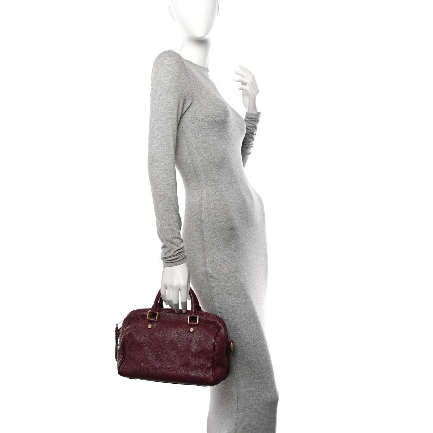 Louis Vuitton Empreinte Monogram Speedy Bandouliere 25 Wine 2 of 13