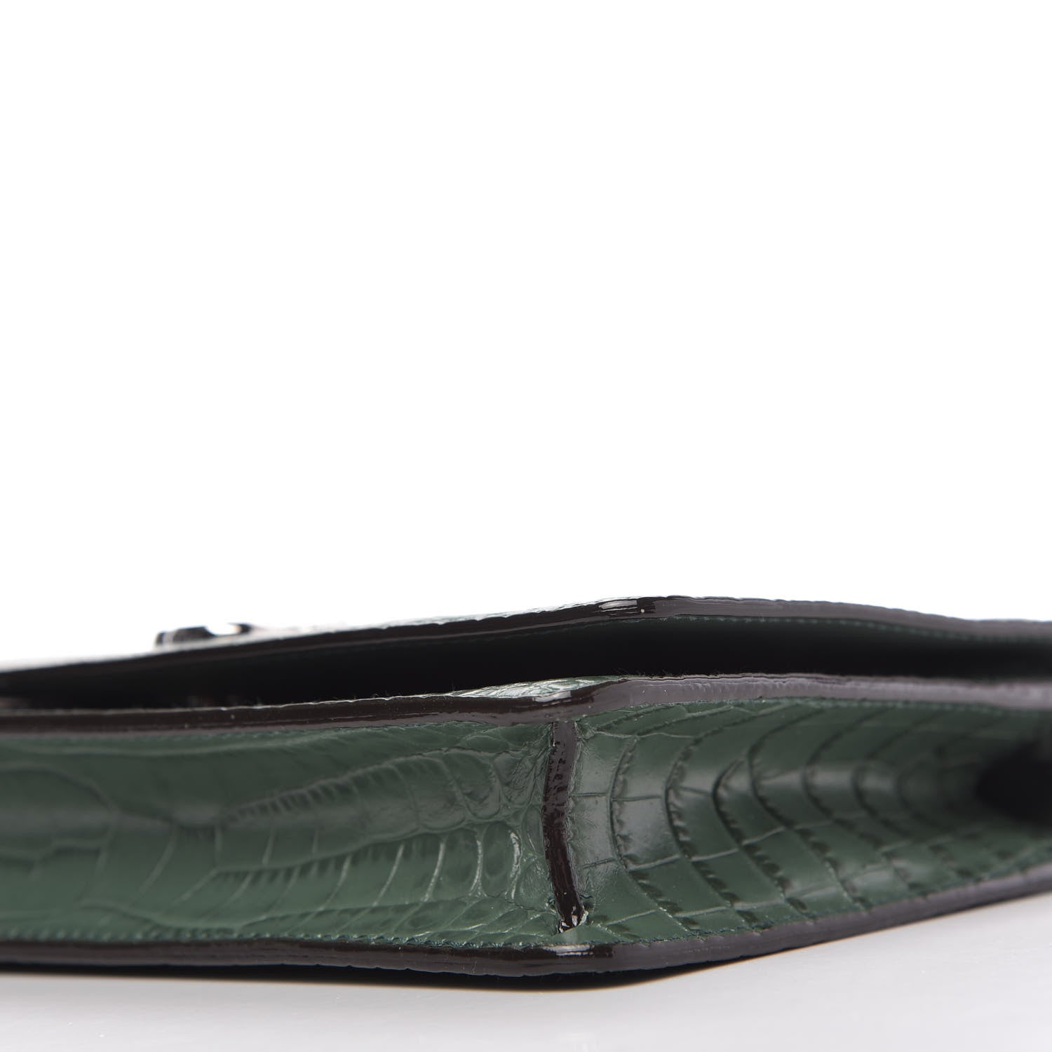 Jimmy Choo Calfskin Crocodile Embossed Palace Crossbody Green 7 of 10