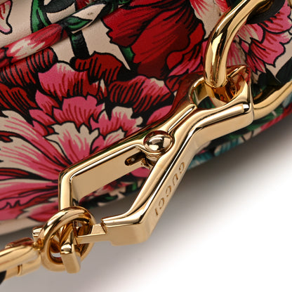 Gucci Calfskin Brit Roses Print Matelasse Diagonal Mini Interlocking G Heart Shoulder Bag Multicolor 11 of 12