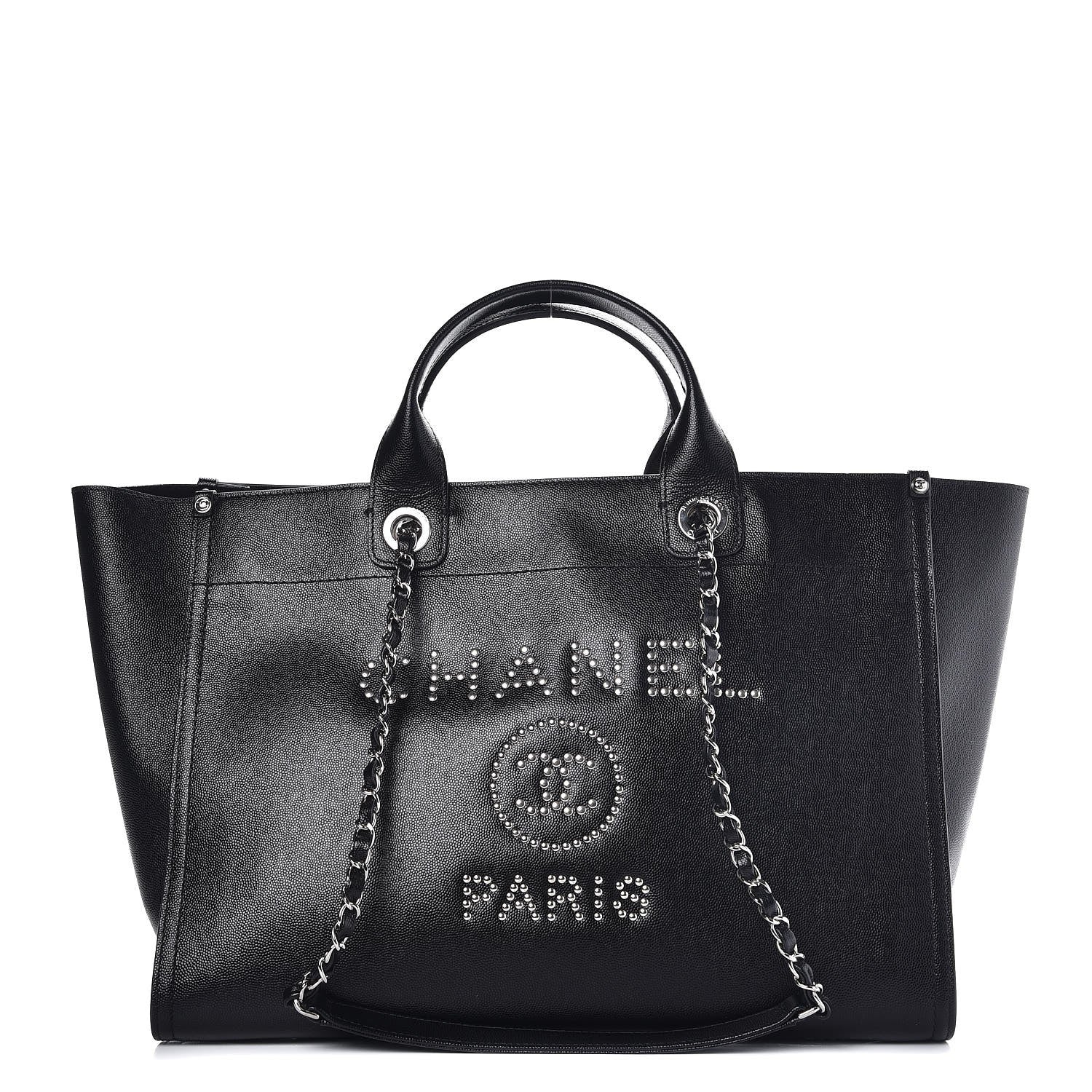 Chanel Caviar Medium Studded Deauville Tote Black 1 of 8