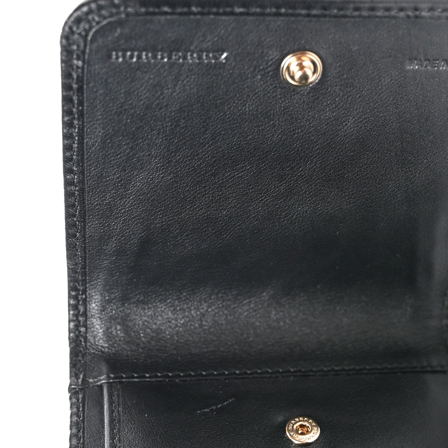 Burberry Bridle Calfskin House Check Medium Leighton Wallet Black 14 of 18