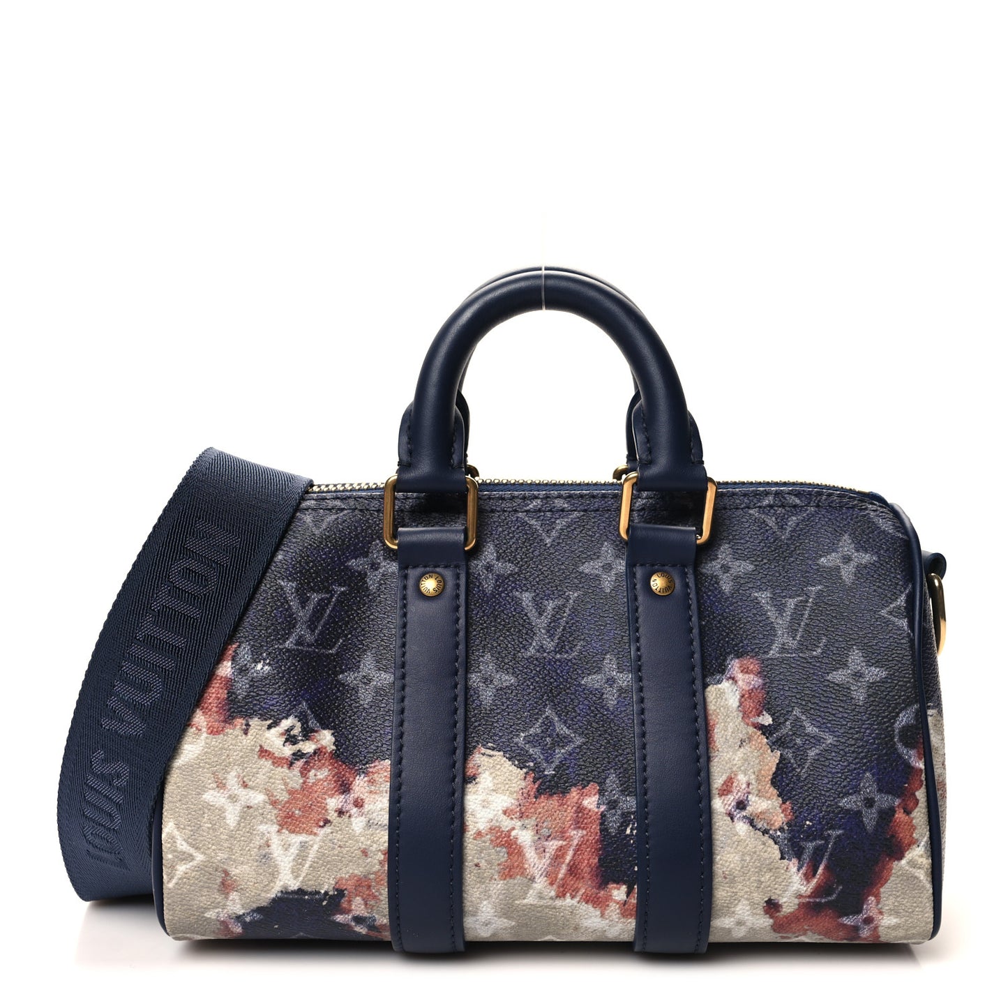 Monogram Bleach Keepall Bandouliere 25 Ink Blue