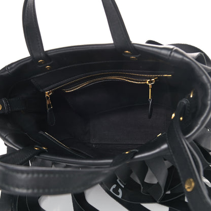 Balenciaga Calfskin XS Fringe Laundry Cabas Black 4 of 4
