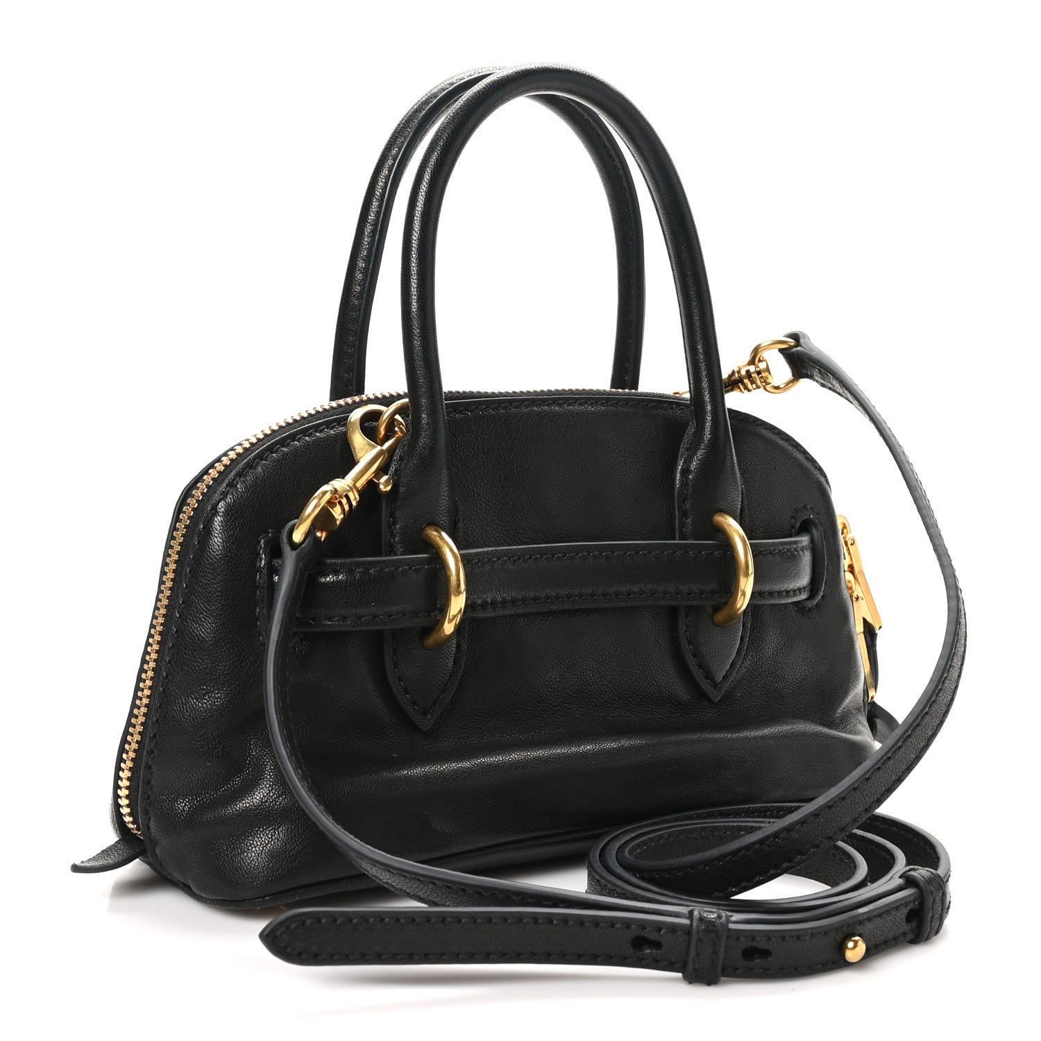 Miu Miu Nappa Mini Aventure Bag Black 3 of 9