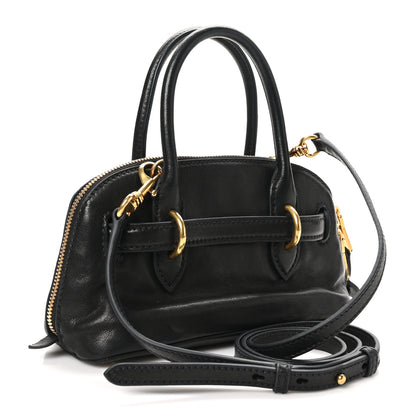 Miu Miu Nappa Mini Aventure Bag Black 3 of 9