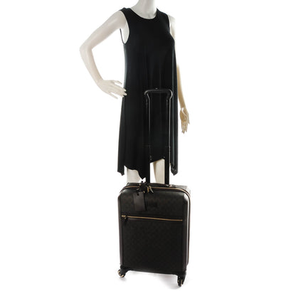 Gucci GG Supreme Monogram Four Wheel Carry On Suitcase Dark Brown 2 of 14