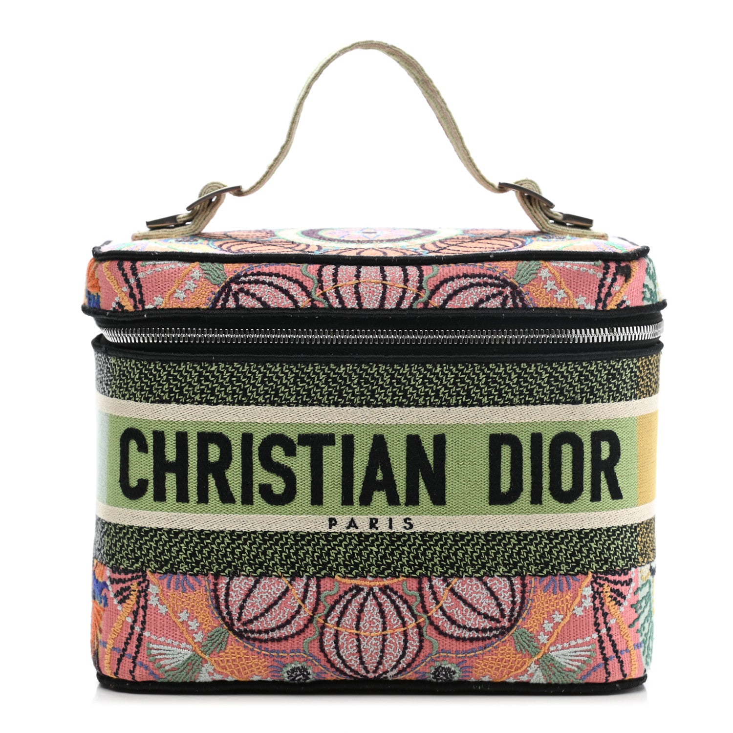 Christian Dior Canvas Embroidered Dior In Lights Diortravel Vanity Case Multicolor 1 of 7