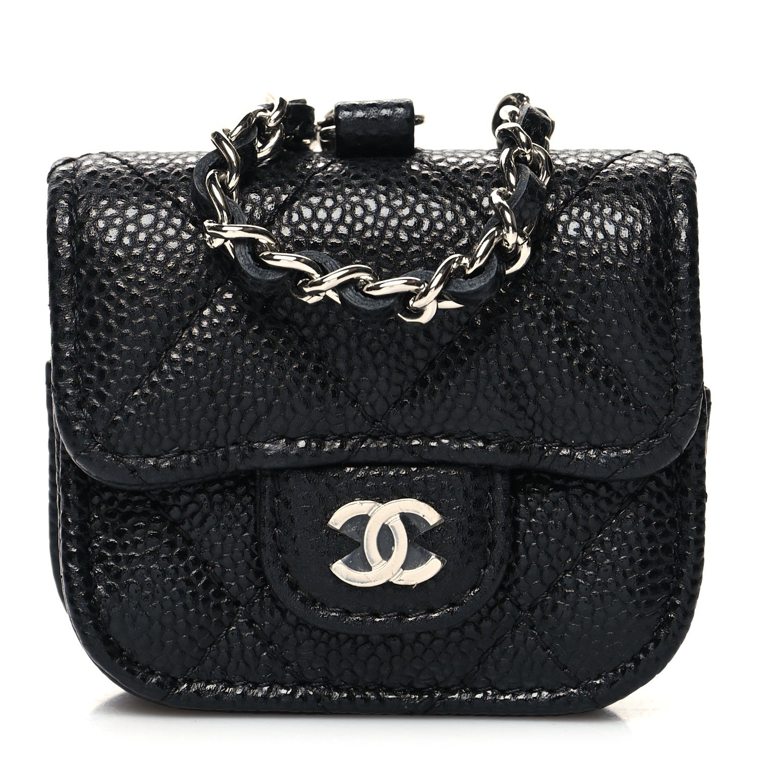 Chanel Caviar Quilted Airpods Pro Case Black 1 of 8