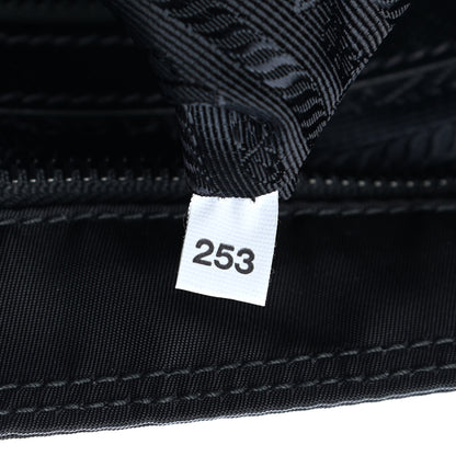 Prada Tessuto Nylon Saffiano Flat Messenger Bag Black 7 of 9
