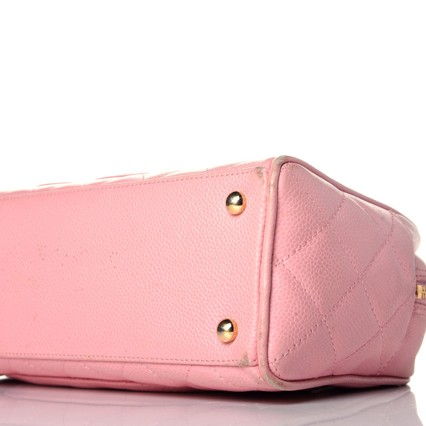 Caviar Quilted Small Bowler Pink