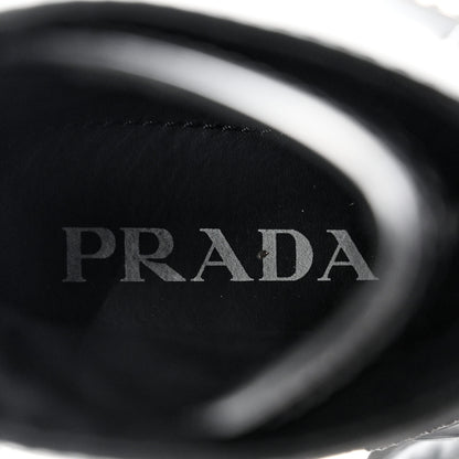 Prada Spazzolato Rois Nylon Metal Triangle Logo Monolith Pouch Pocket 55mm Boots 39 Black 6 of 12