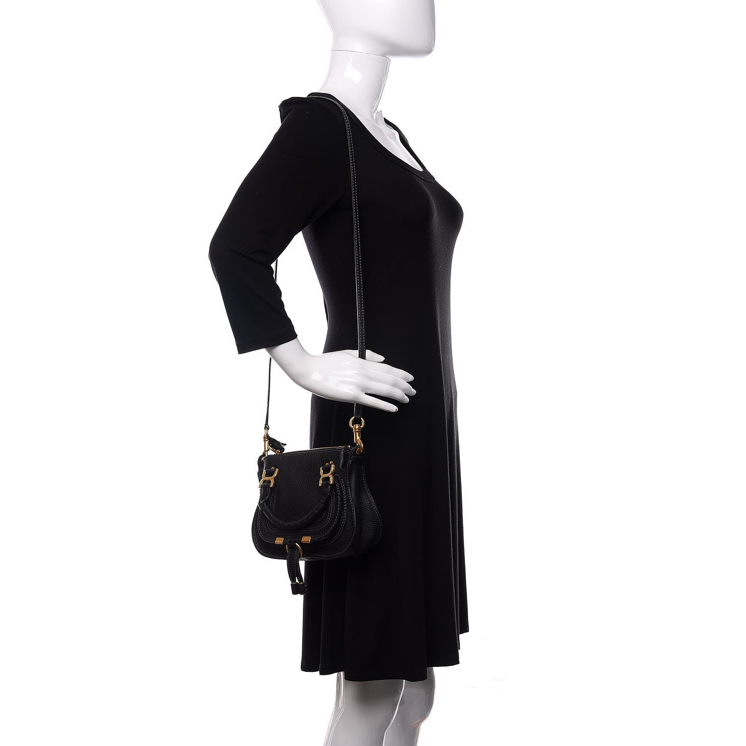 Chloe Calfskin Mini Marcie Satchel Black 2 of 11