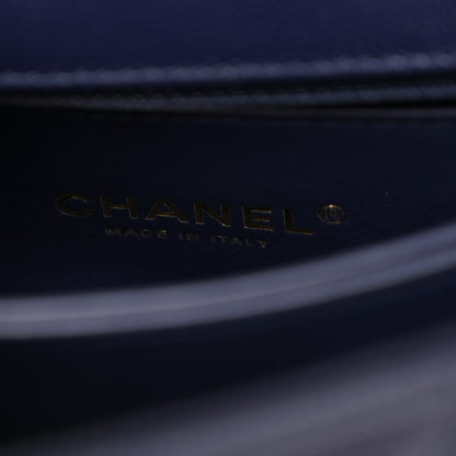 Chanel Caviar Quilted Mini Coco Handle Flap Navy Blue 6 of 10