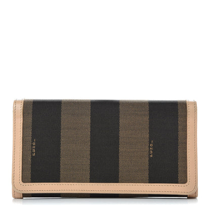 Fendi Pequin Continental Wallet Tobacco Beige 1 of 9