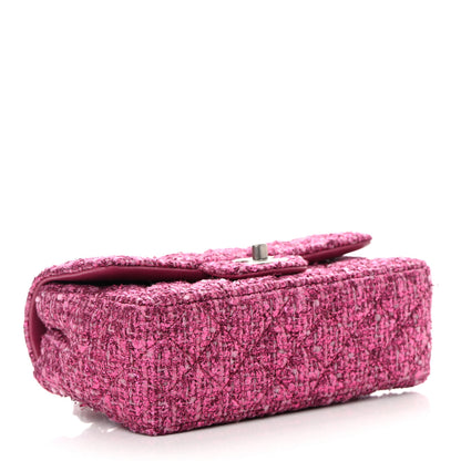 Chanel Metallic Tweed Quilted Mini Rectangular Flap Pink 4 of 11