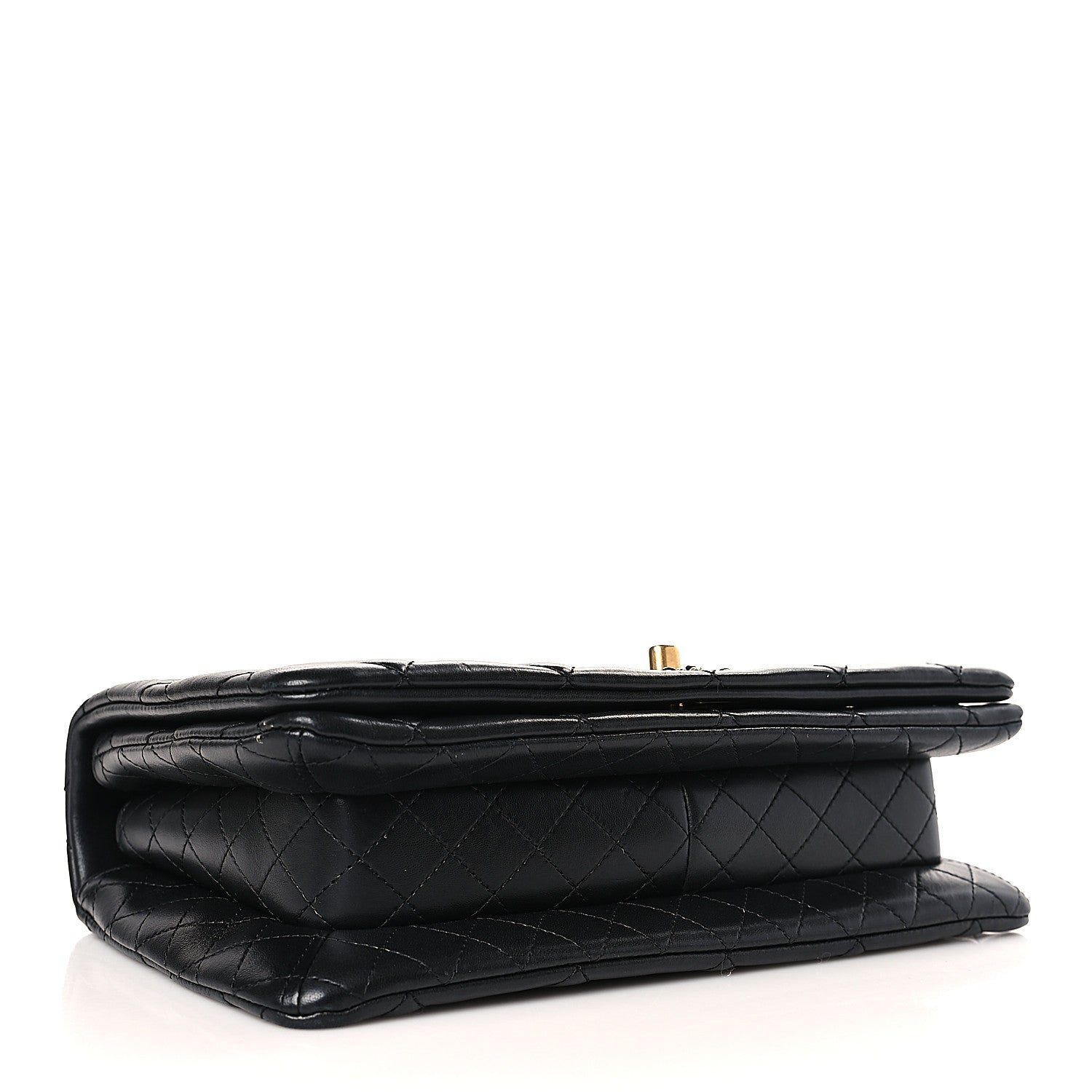 Chanel Lambskin Quilted On And On Medium Chain Flap Black 4 of 10