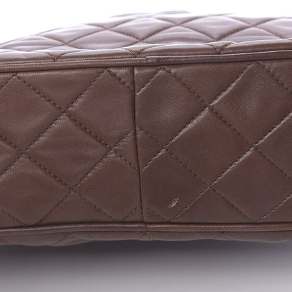 Chanel Lambskin Quilted CC Tassel Camera Case Brown 12 of 12