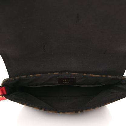 Fendi Zucca Vitello Elite Messenger Bag Tobacco Ecstasy 4 of 6