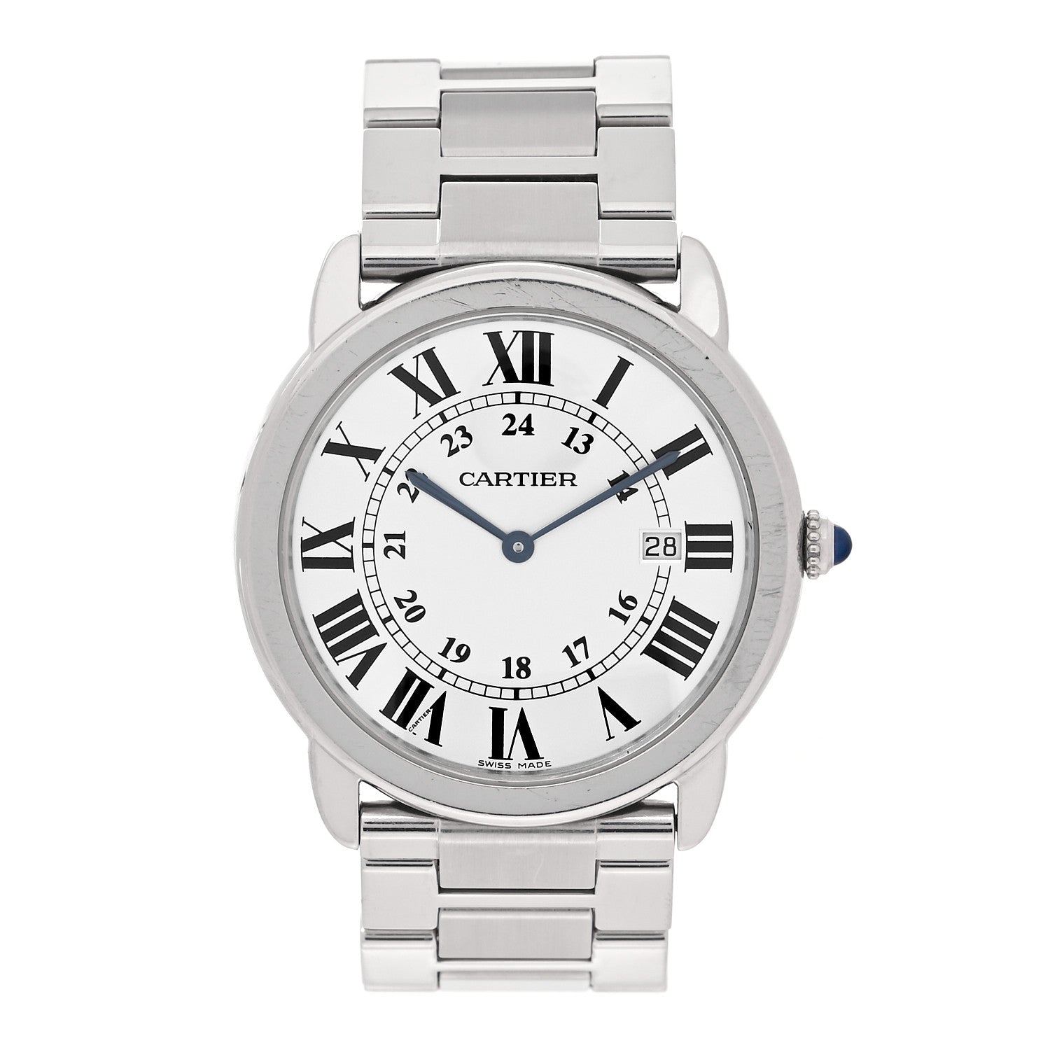 Cartier Stainless Steel 36mm Ronde Solo Quartz Watch 1 of 4