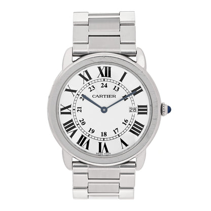 Cartier Stainless Steel 36mm Ronde Solo Quartz Watch 1 of 4