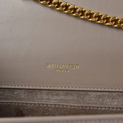 Saint Laurent Smooth Calfskin Medium Classic Monogram Kate Tassel Satchel Dark Beige 9 of 11
