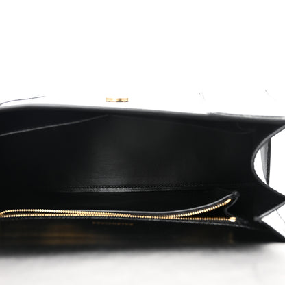 Balenciaga Shiny Box Calfskin Medium Hourglass Top Handle Bag Black 5 of 9