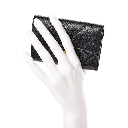 Chanel Caviar Quilted Flap Card Holder Black 2 of 8