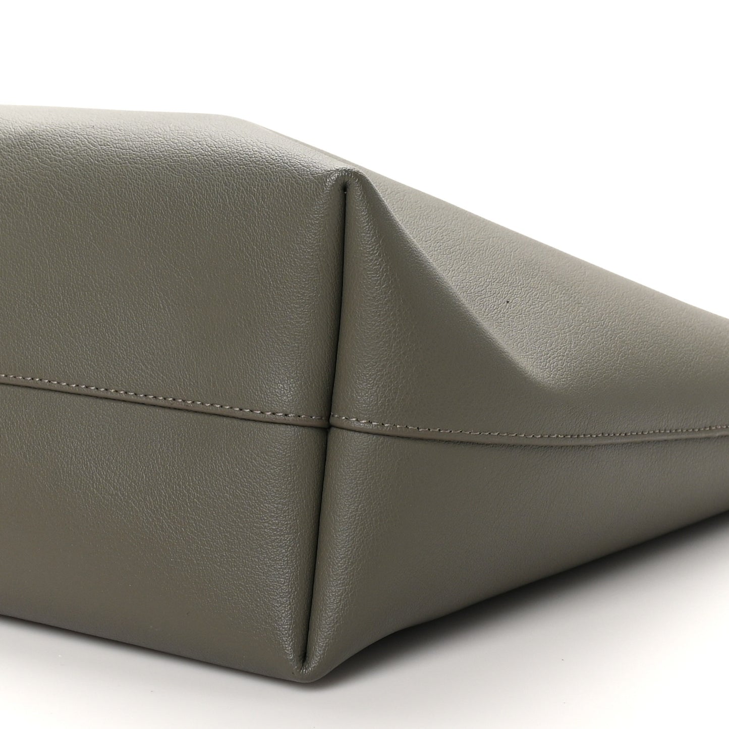 Calfskin Large Shopping Tote Kaki Militaire