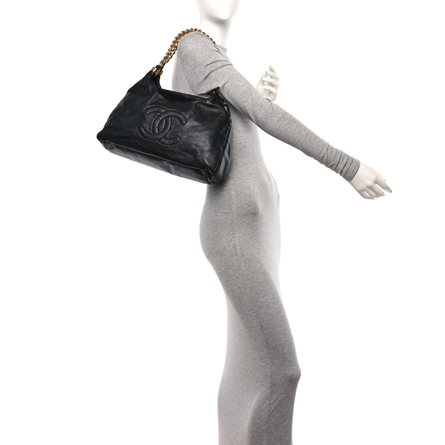 Chanel Calfskin Rodeo Drive Hobo Black 2 of 10