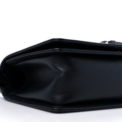 Chanel Calfskin Painted Chevron Embossed Medium Boy Flap Black 8 of 15