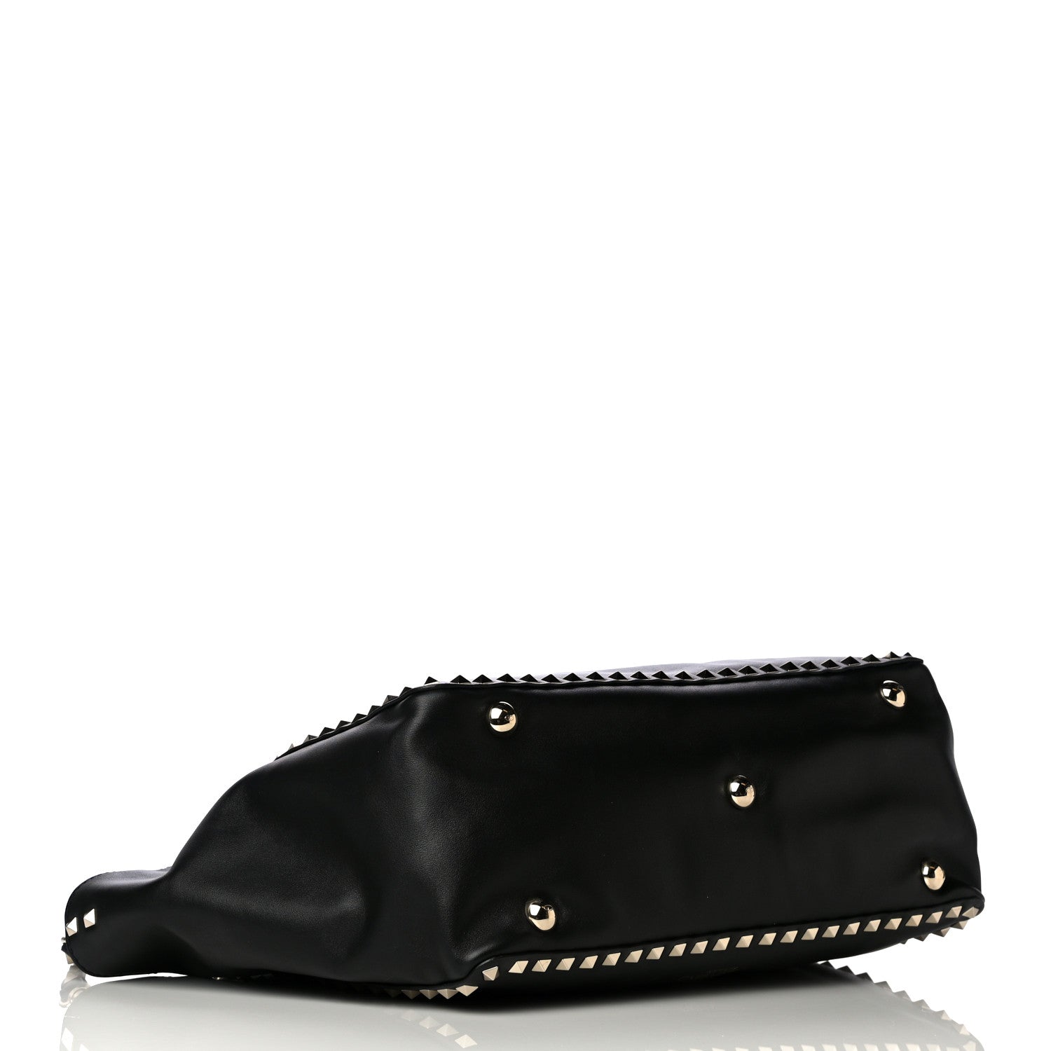 Valentino Garavani Vitello Medium Rockstud Tote Black 4 of 11