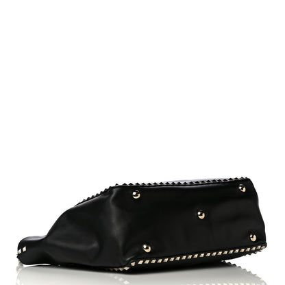 Valentino Garavani Vitello Medium Rockstud Tote Black 4 of 11
