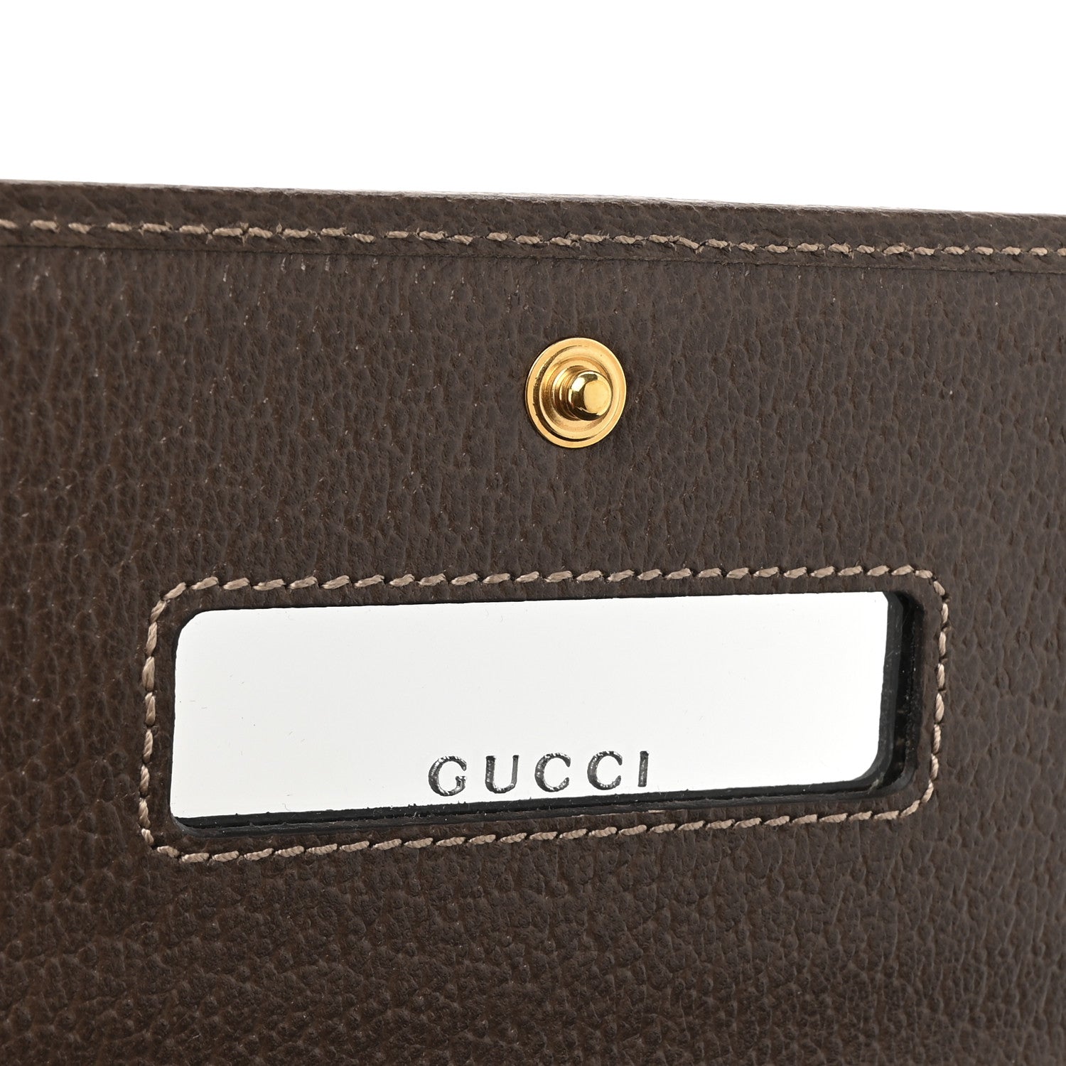 Gucci GG Supreme Monogram Web Ophidia Wallet On Chain Brown 9 of 13
