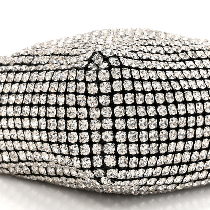 Alexander Wang Mesh Crystal Rhinestone Mini Heiress Pouch Black Silver 9 of 9