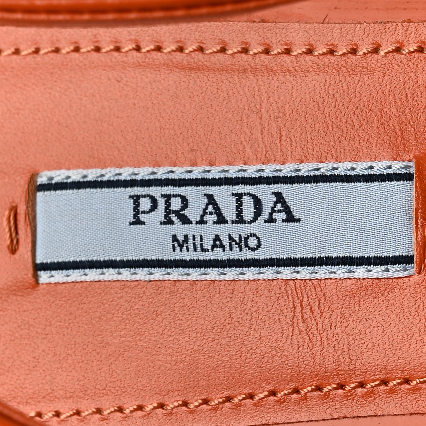 Spazzolato Padded Triangle Logo Pointed Toe Slingback Flats 40 Papaya