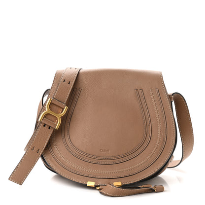 Chloe Calfskin Medium Marcie Round Crossbody Bag Nut 1 of 12