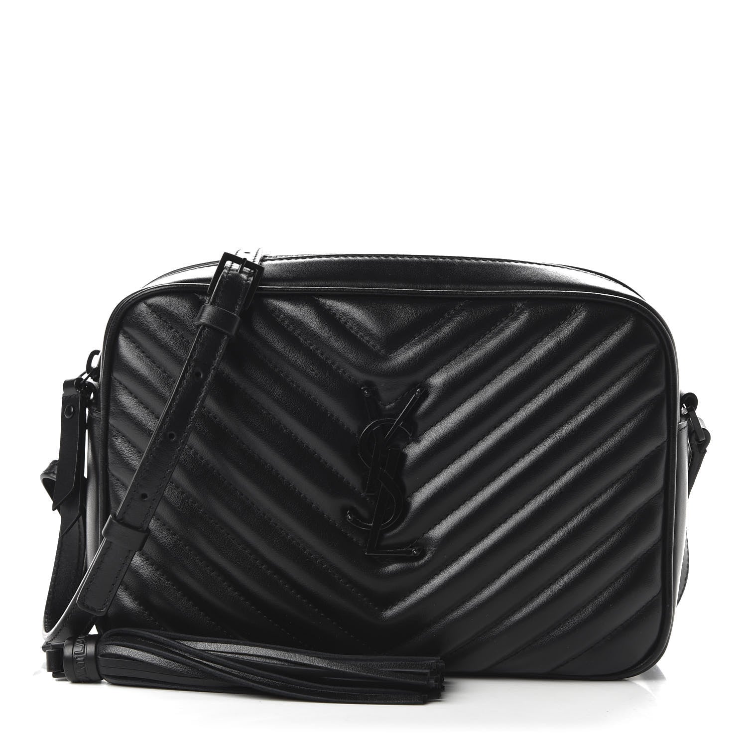 Saint Laurent Calfskin Matelasse Monogram Lou Camera Bag Black 1 of 9