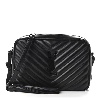 Saint Laurent Calfskin Matelasse Monogram Lou Camera Bag Black 1 of 9