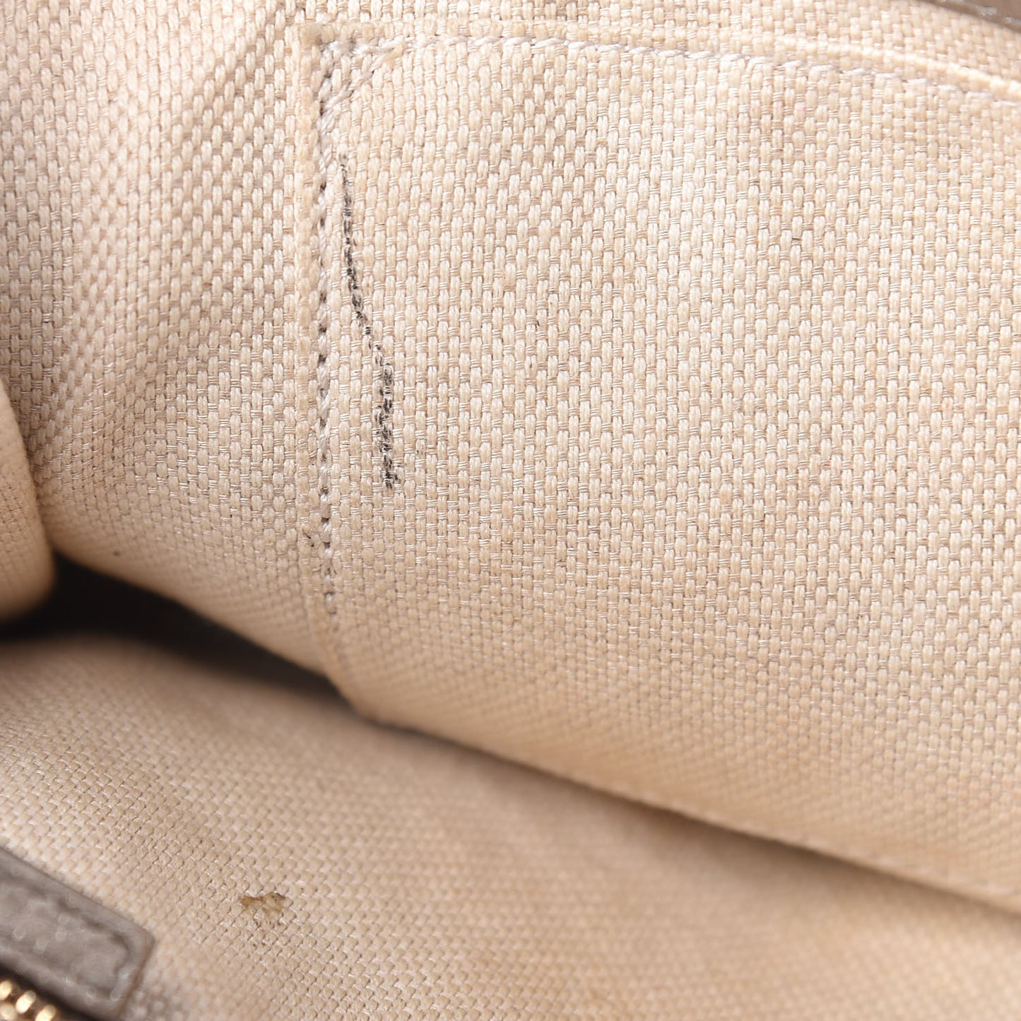 Metallic Pebbled Calfskin Medium Soho Clutch Golden Beige
