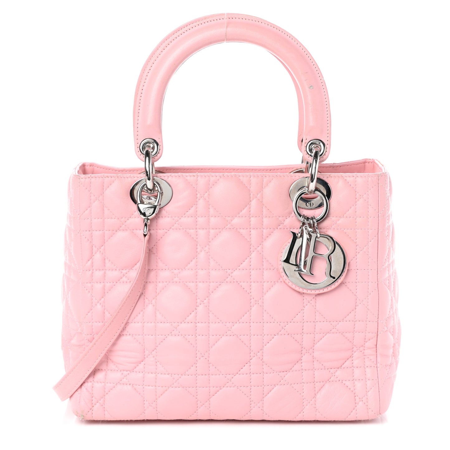 Lambskin Cannage Medium Lady Dior Light Pink