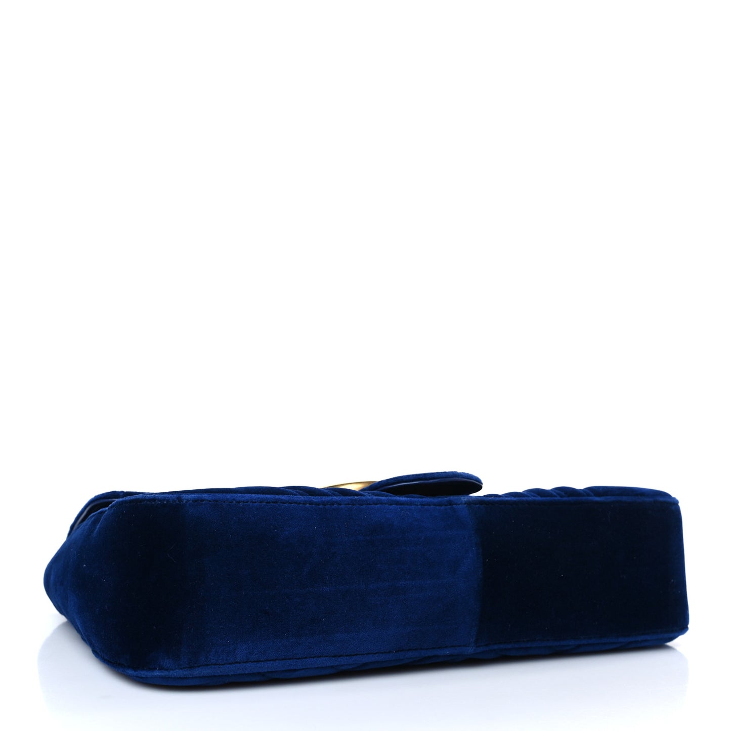 Velvet Matelasse Medium GG Marmont Shoulder Bag Cobalt Blue
