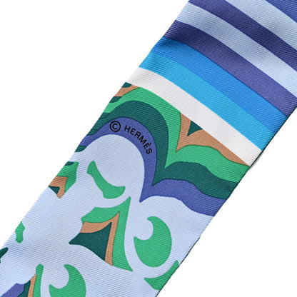 Hermes Silk Brides De Gala Shadow Twilly Ciel Vert Turquoise 4 of 4