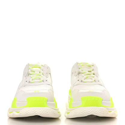 Balenciaga Fabric Mesh Womens Triple S Sneakers 40 Fluo Yellow White Grey 2 of 6