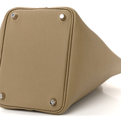 Hermes Taurillon Clemence Picotin Lock 18 PM Beige Marfa 9 of 9