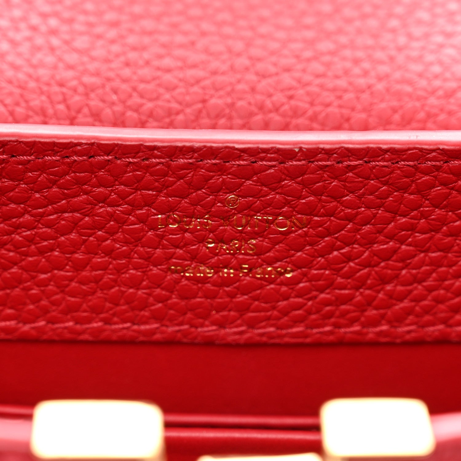 Louis Vuitton Taurillon Mini Capucines Scarlet 7 of 9