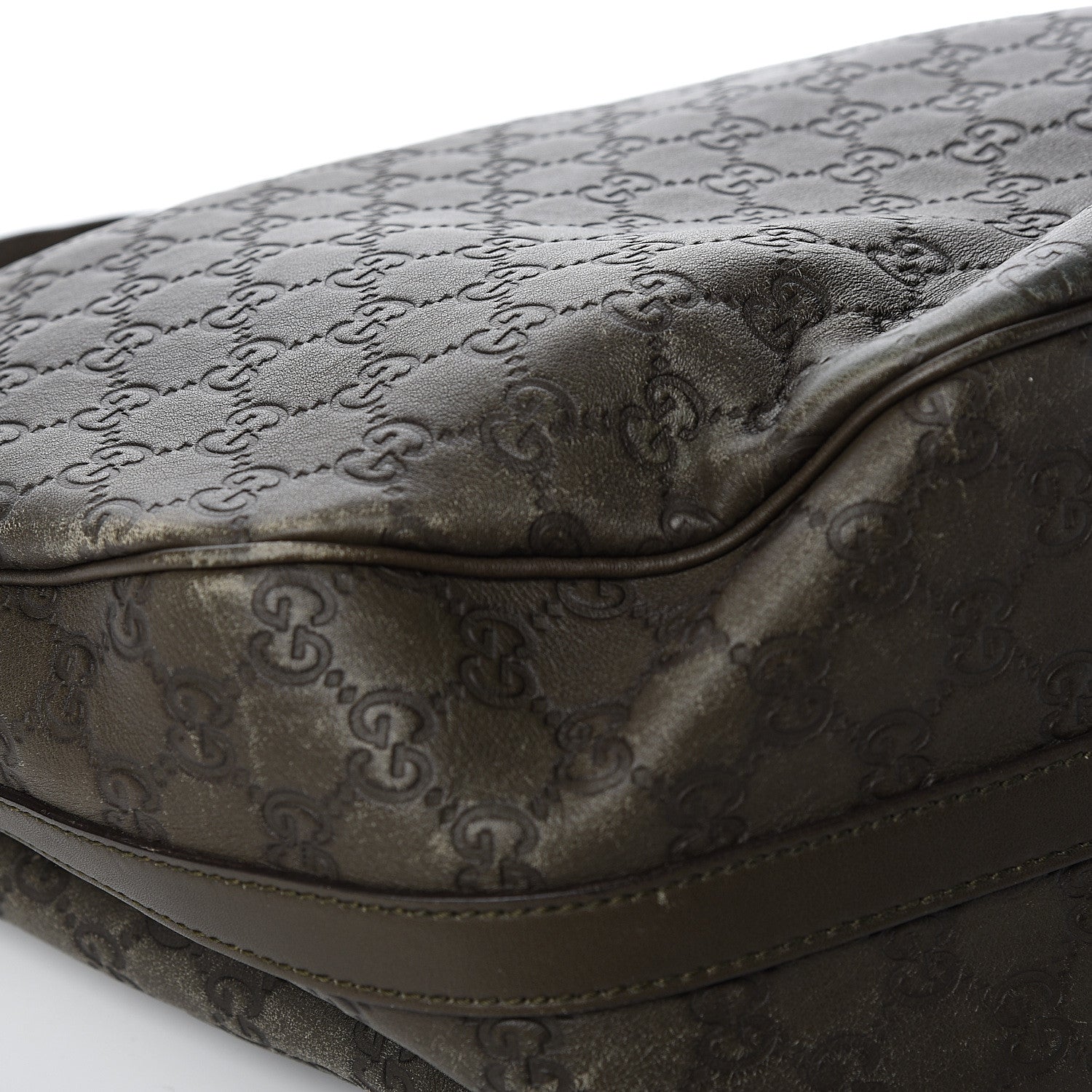 Gucci Guccissima Large GG Twins Hobo Olive Green 10 of 13