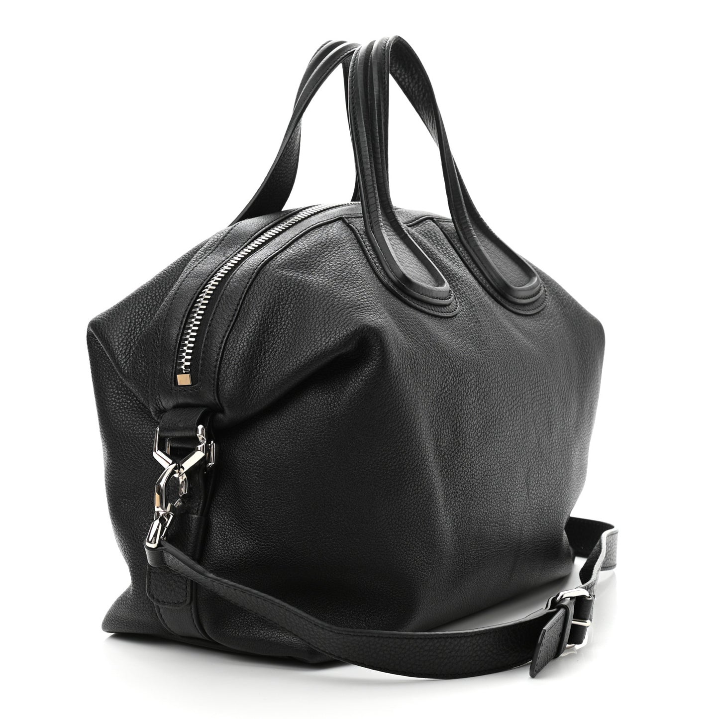 Waxy Grained Calfskin Medium Nightingale Black