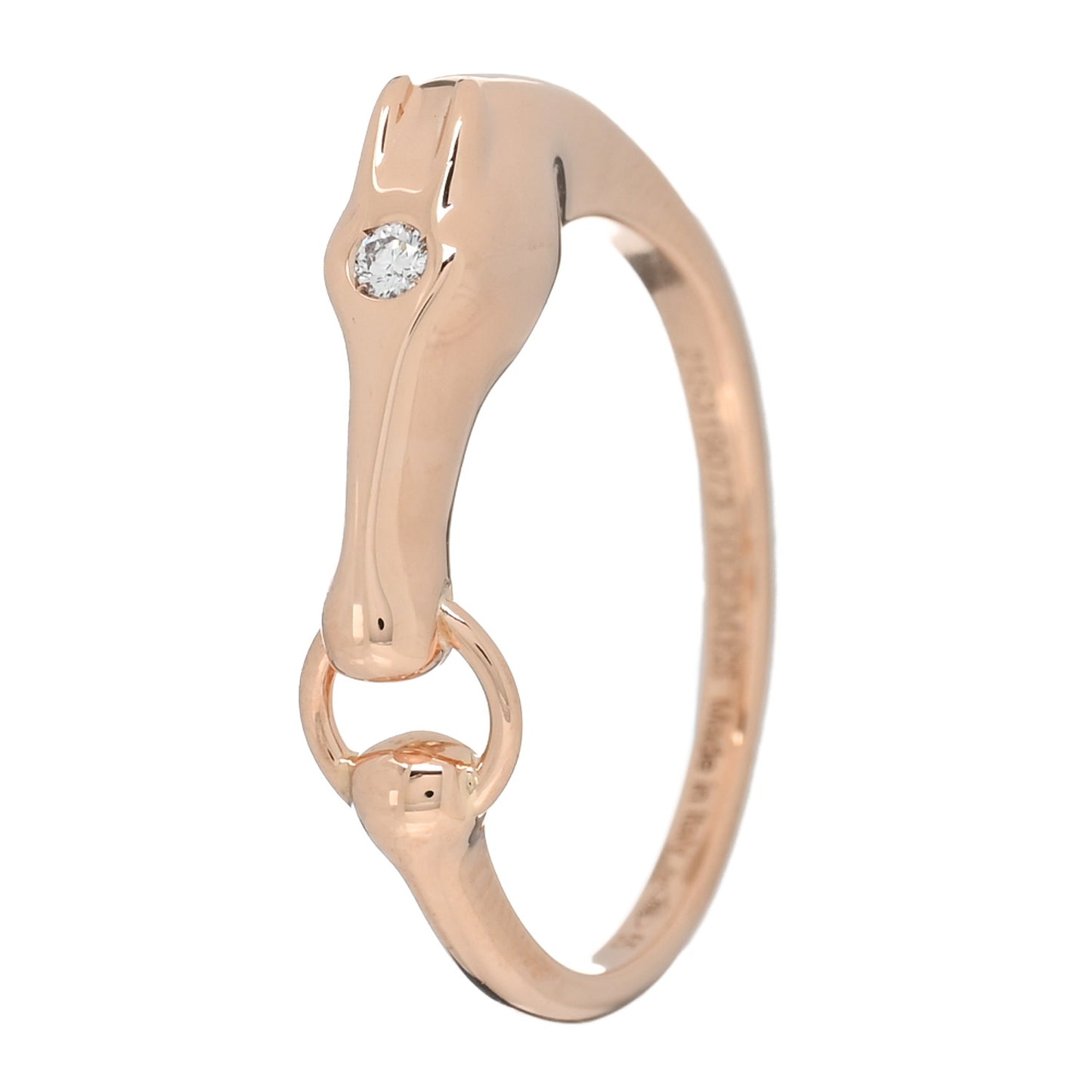 18K Rose Gold Diamond TPM Galop Ring 54 7