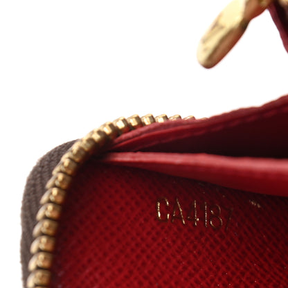 Louis Vuitton Damier Ebene Clemence Wallet Cherry 7 of 10