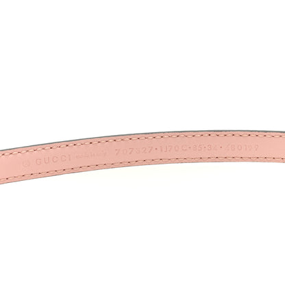 Gucci Patent Double G Thin Belt 80 32 Powder Pink 3 of 3